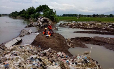 Tanggul Kedunglarangan Dipasang Bronjong